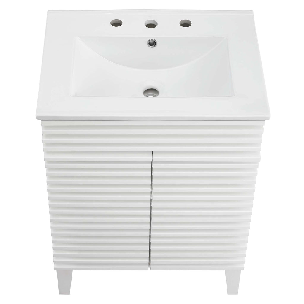 Render 24" Bathroom Vanity - White White