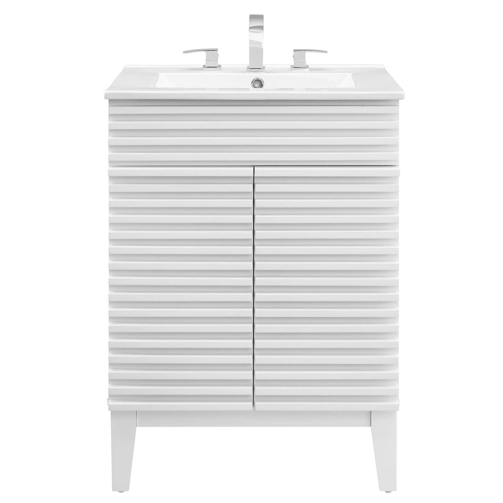 Render 24" Bathroom Vanity - White White