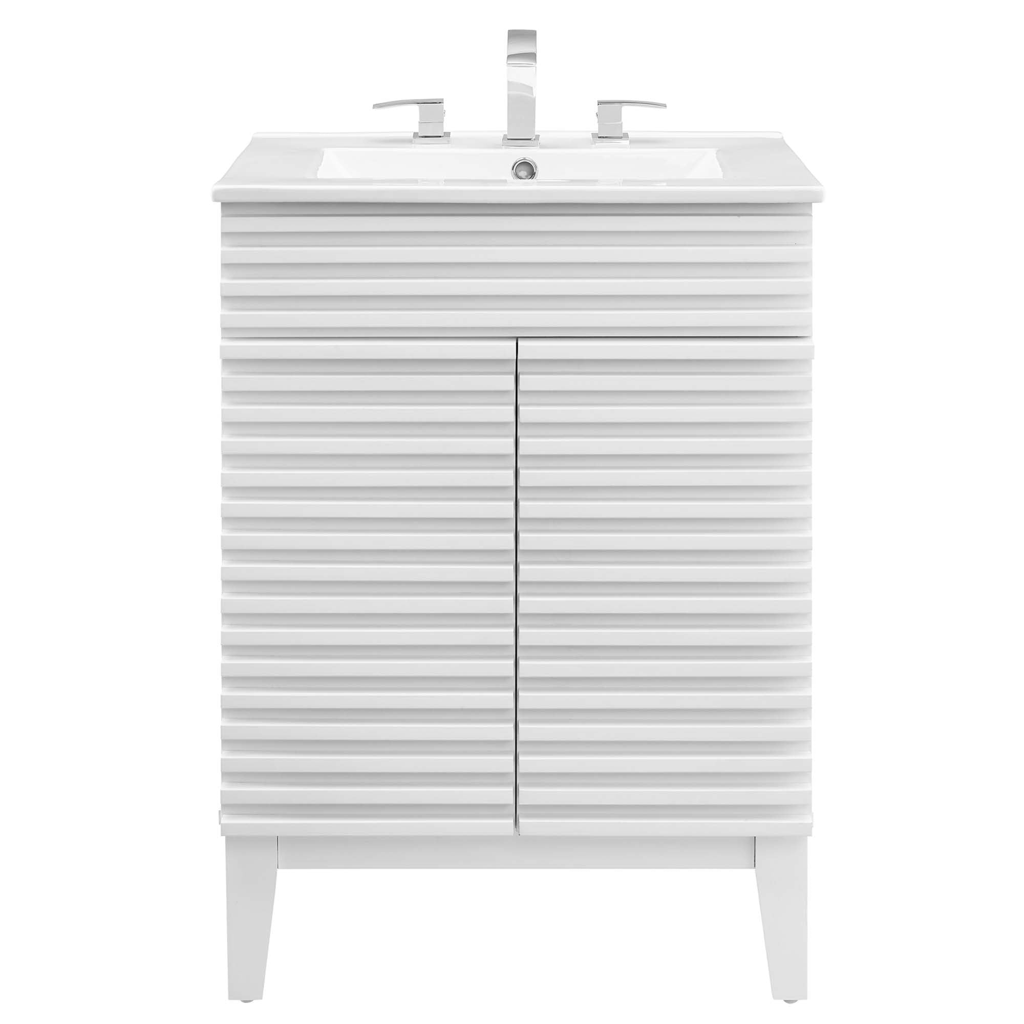 Render 24" Bathroom Vanity - White White