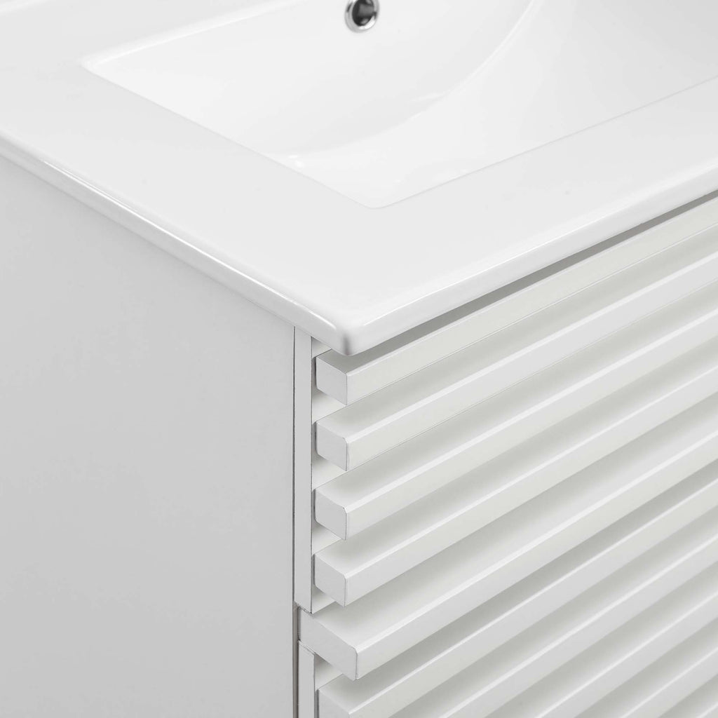 Render 24" Bathroom Vanity - White White