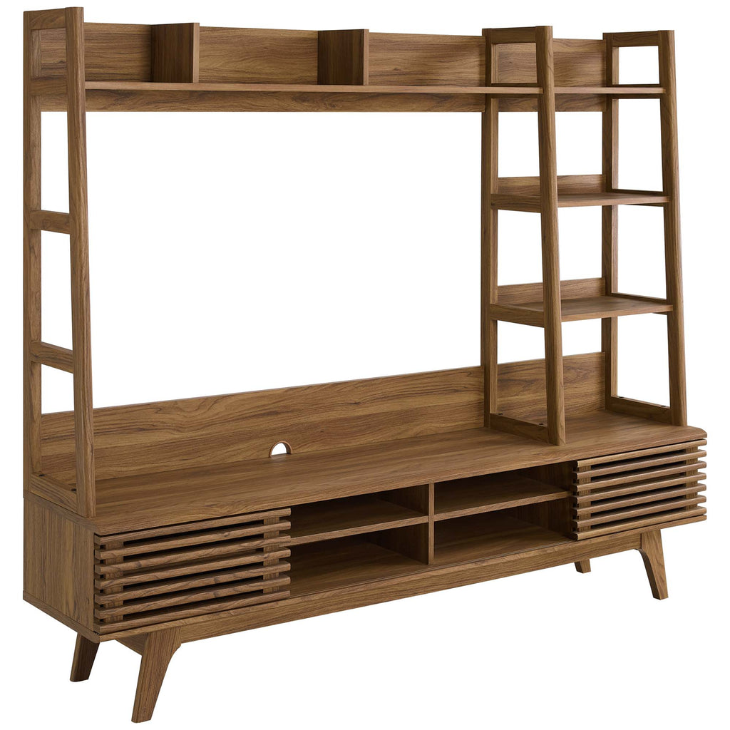 Render TV Stand Entertainment Center - Walnut
