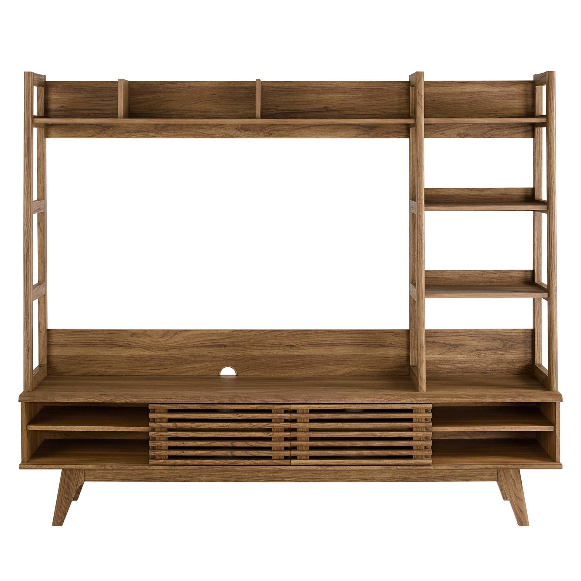 Render TV Stand Entertainment Center - Walnut