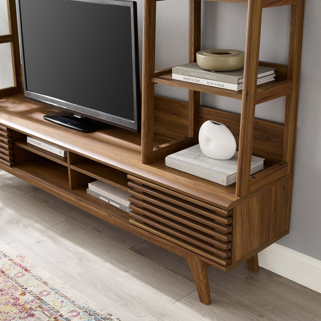Render TV Stand Entertainment Center - Walnut