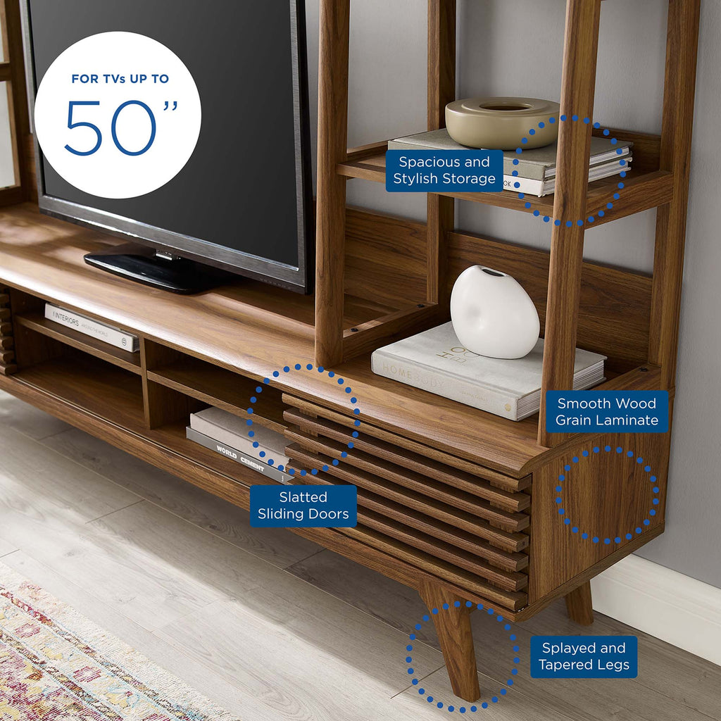 Render TV Stand Entertainment Center - Walnut