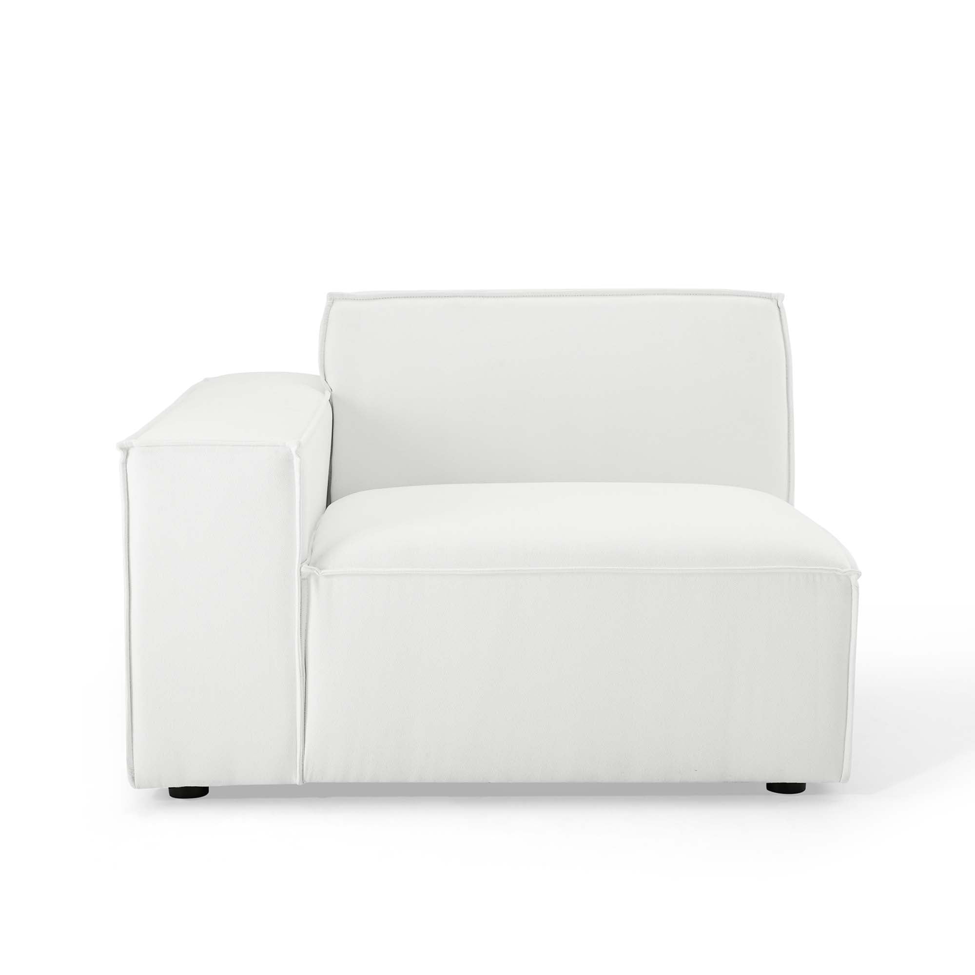 Restore Left-Arm Sectional Sofa Chair - White