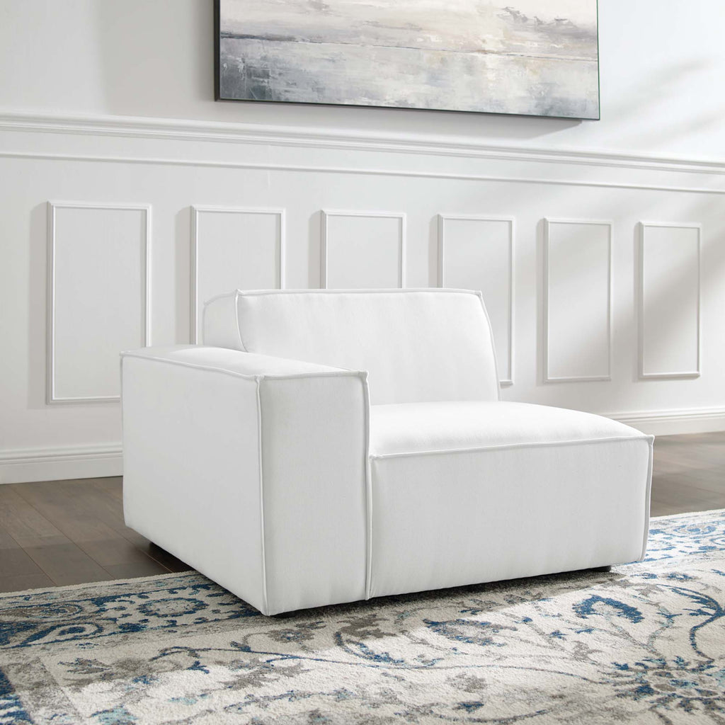 Restore Left-Arm Sectional Sofa Chair - White