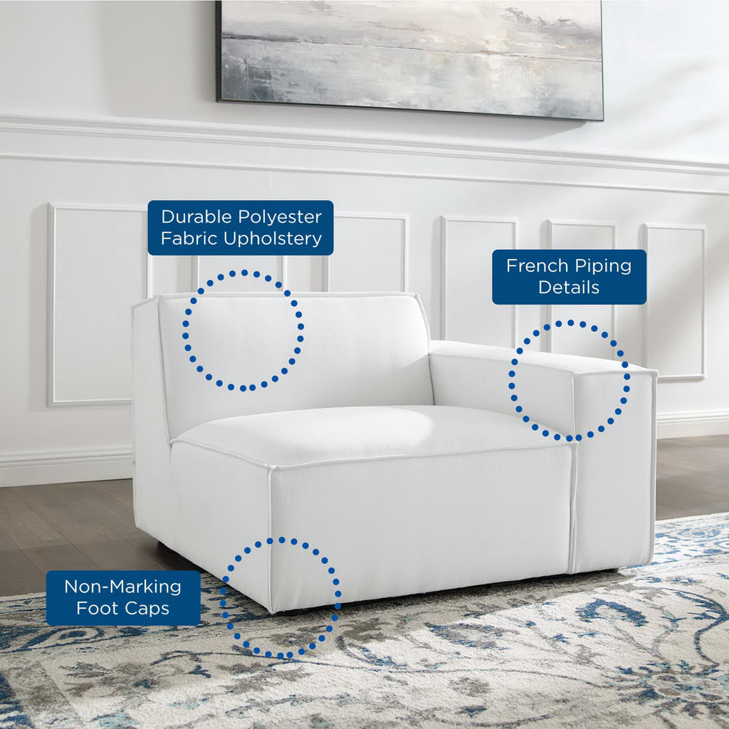 Restore Right-Arm Sectional Sofa Chair - White