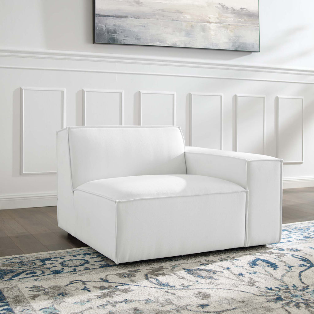 Restore Right-Arm Sectional Sofa Chair - White