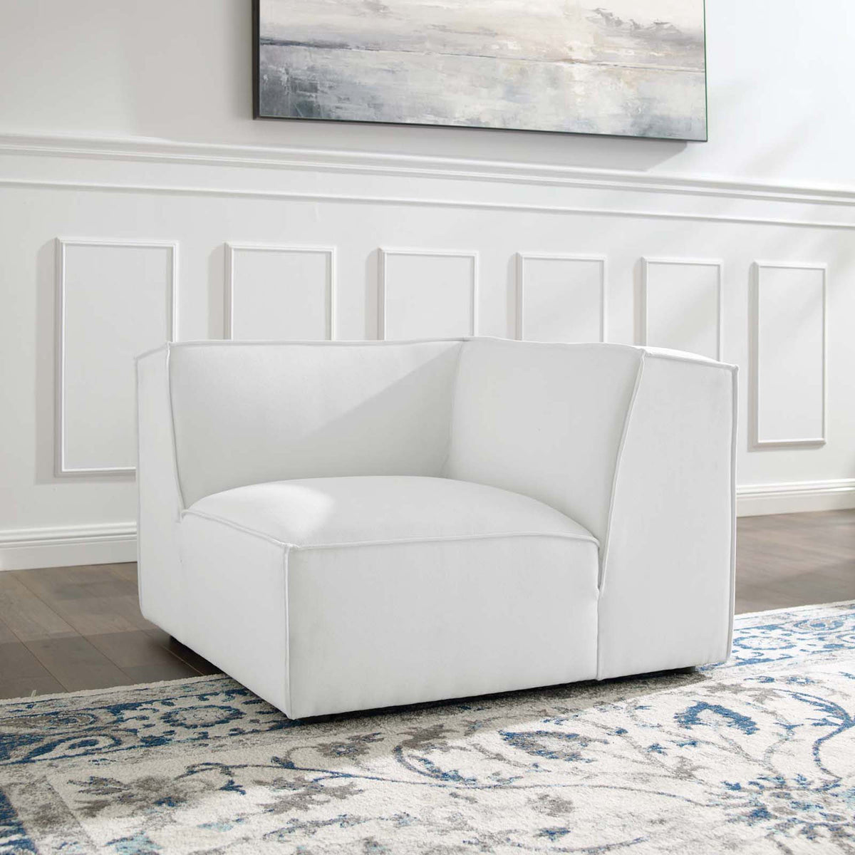 Restore Sectional Sofa Corner Chair - White