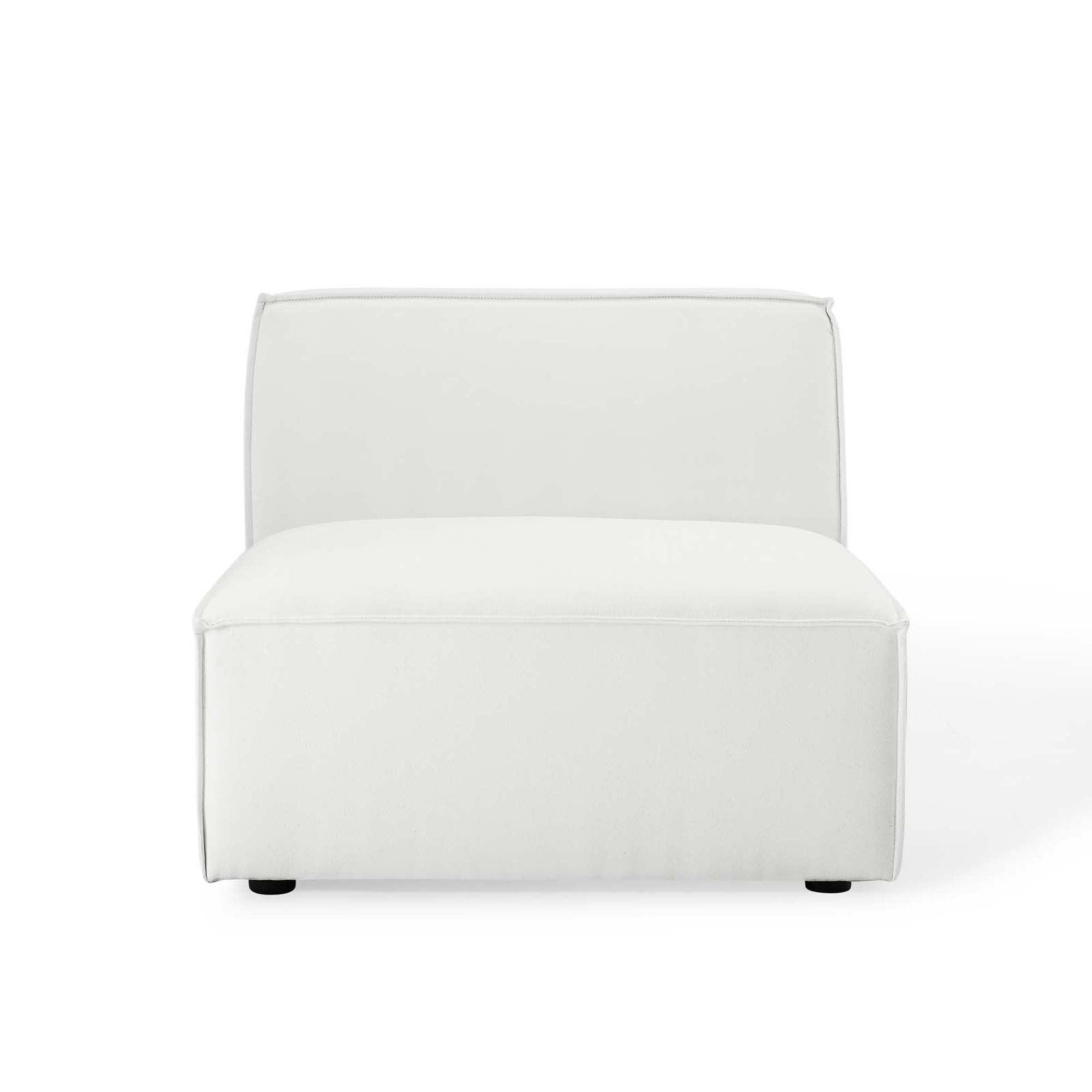 Restore Sectional Sofa Armless Chair - White