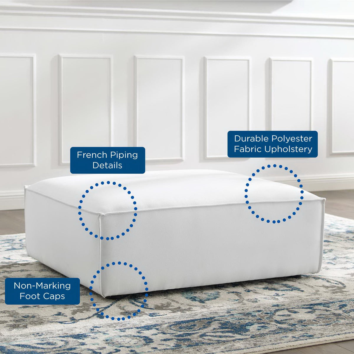 Restore Ottoman - White
