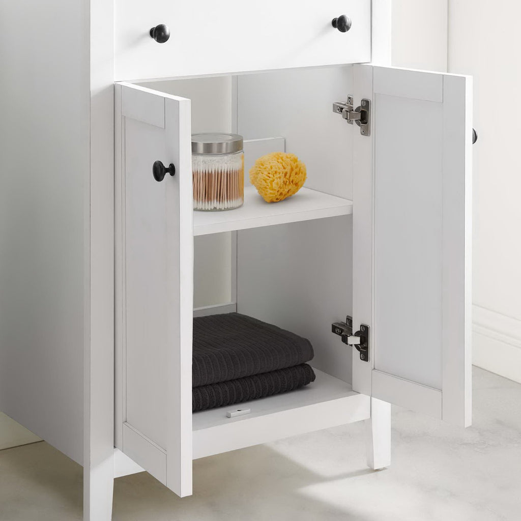 Nantucket 24" Bathroom Vanity Cabinet (Sink Basin Not Included) - White