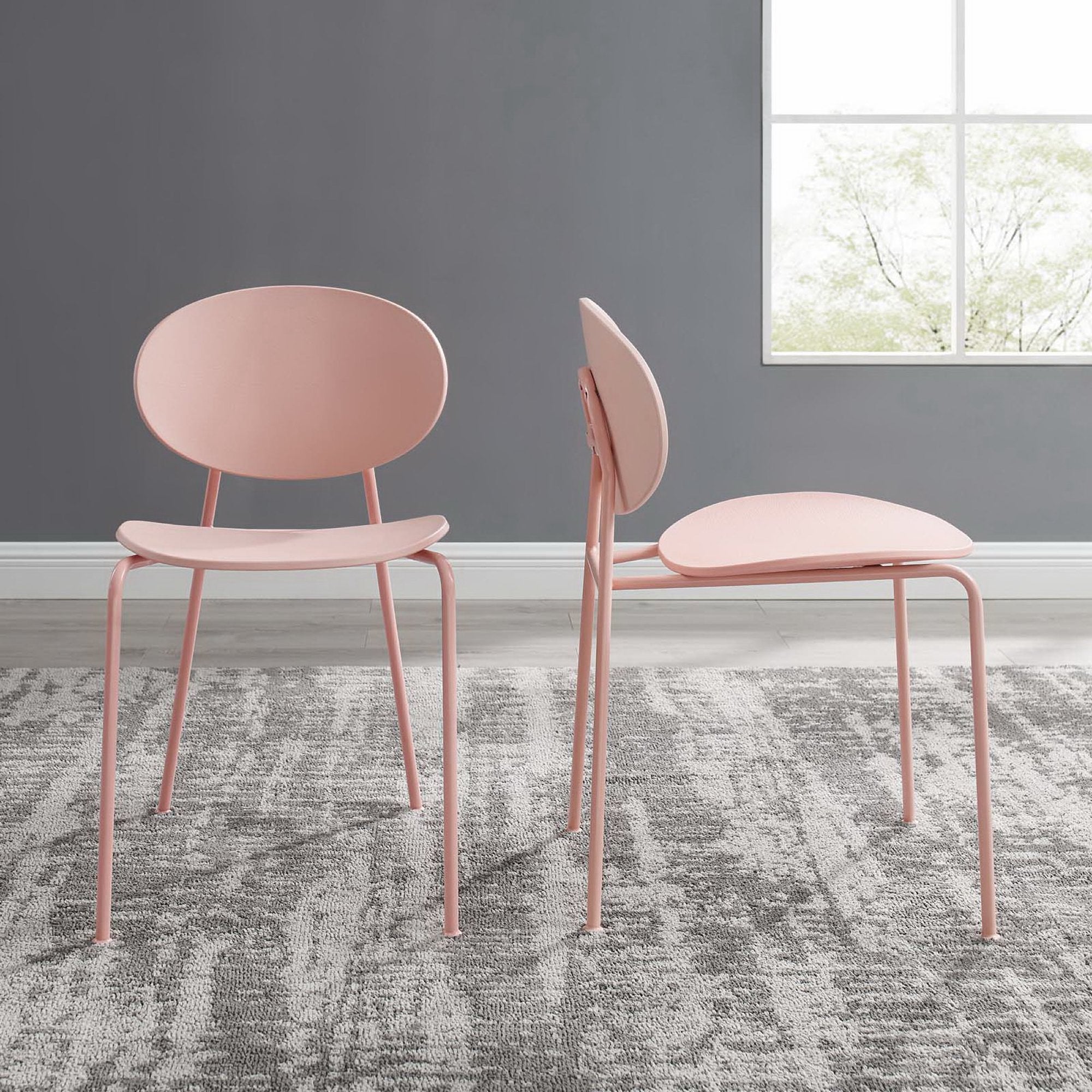Palette Dining Side Chair Set of 2 - Pink