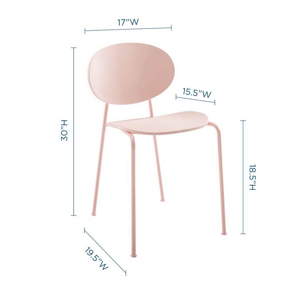 Palette Dining Side Chair Set of 2 - Pink