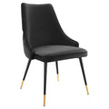 Adorn Tufted Performance Velvet Dining Side Chair - Black