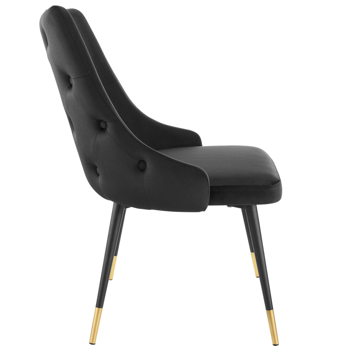 Adorn Tufted Performance Velvet Dining Side Chair - Black