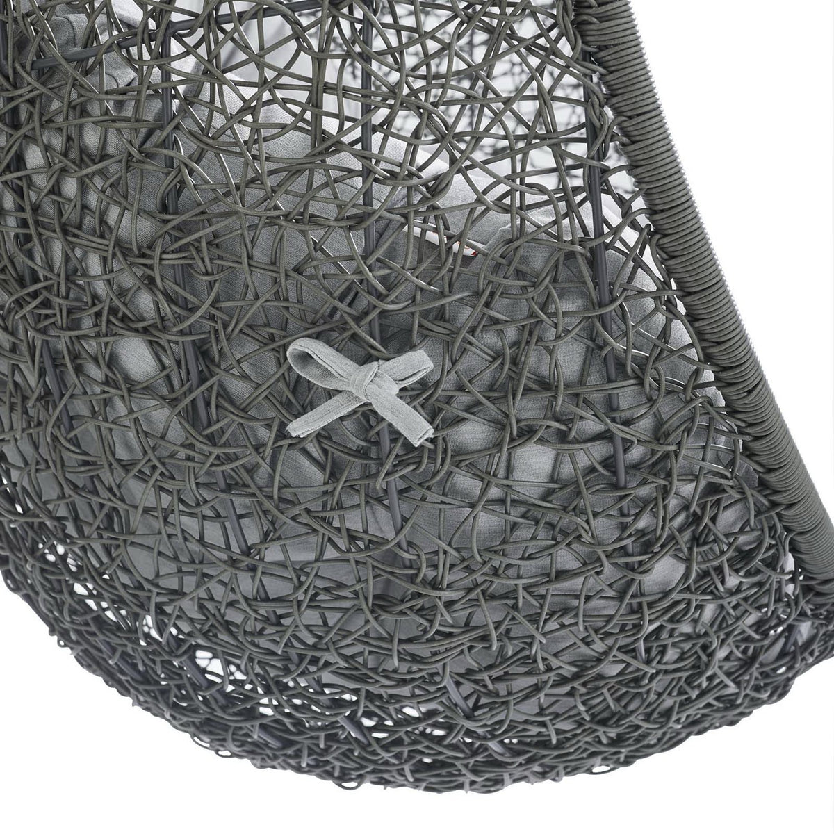 Hide Outdoor Patio Sunbrella Swing Chair With Stand - Gray Gray
