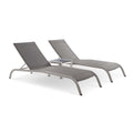 Savannah 3 Piece Outdoor Patio Mesh Set - Gray