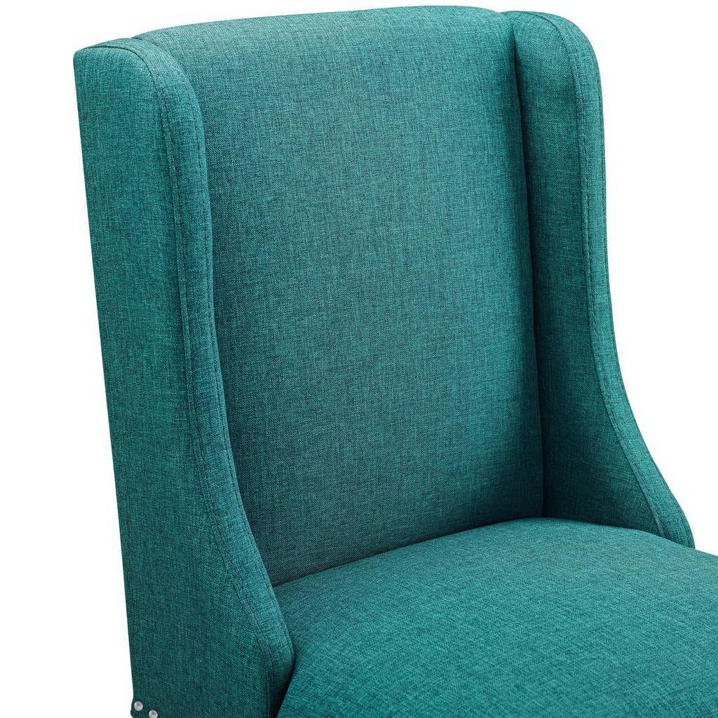 Baron Upholstered Fabric Counter Stool Set of 2 - Teal