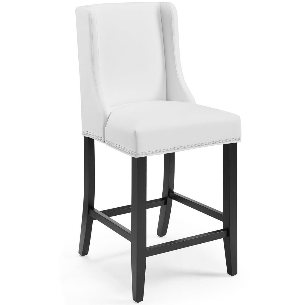 Baron Faux Leather Counter Stool Set of 2 - White