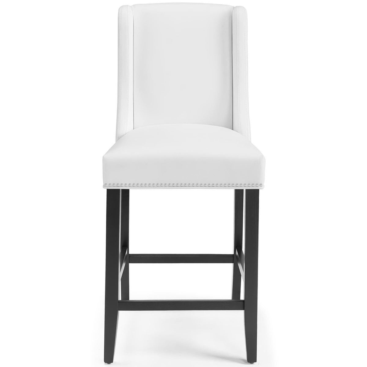 Baron Faux Leather Counter Stool Set of 2 - White