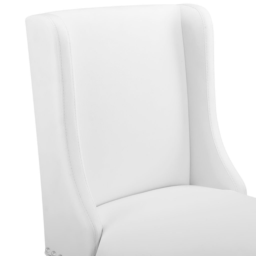 Baron Faux Leather Counter Stool Set of 2 - White