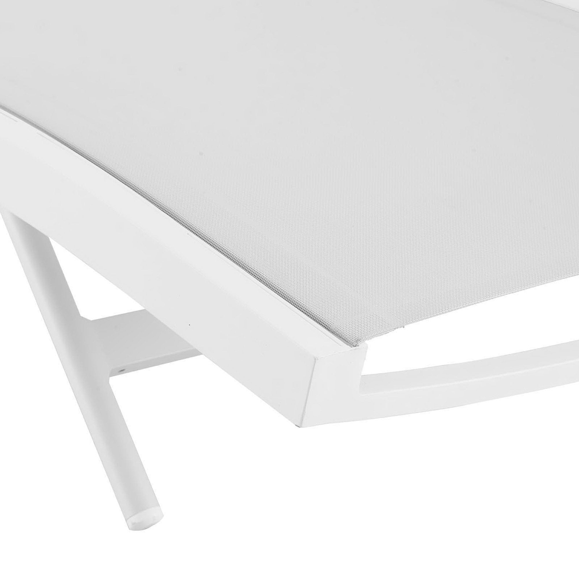 Glimpse Outdoor Patio Mesh Chaise Lounge Set of 4 - White White