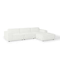 Restore 4-Piece Sectional Sofa - White (Chair, Ottoman, Chair, Armless Chair)