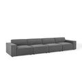 Restore 4-Piece Sectional Sofa - Charcoal (Chair, Chair, 2 Armless Chairs)