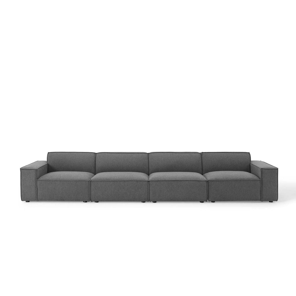 Restore 4-Piece Sectional Sofa - Charcoal (Chair, Chair, 2 Armless Chairs)