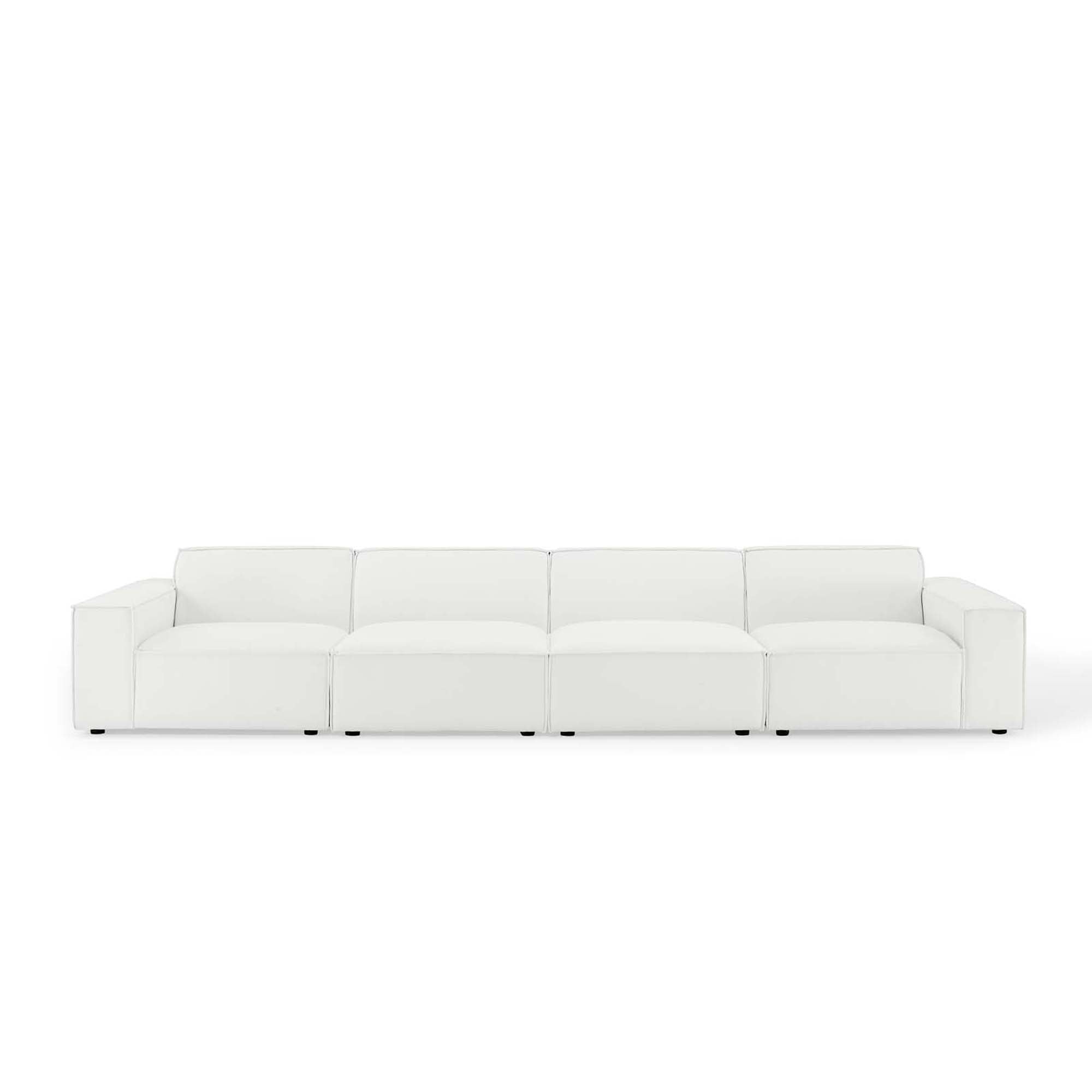 Restore 4-Piece Sectional Sofa - White (Chair, Chair, 2 Armless Chairs)