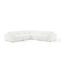 Restore 5-Piece Sectional Sofa - White (Chair, Chair, 2 Armless Chairs, Corner Chair)