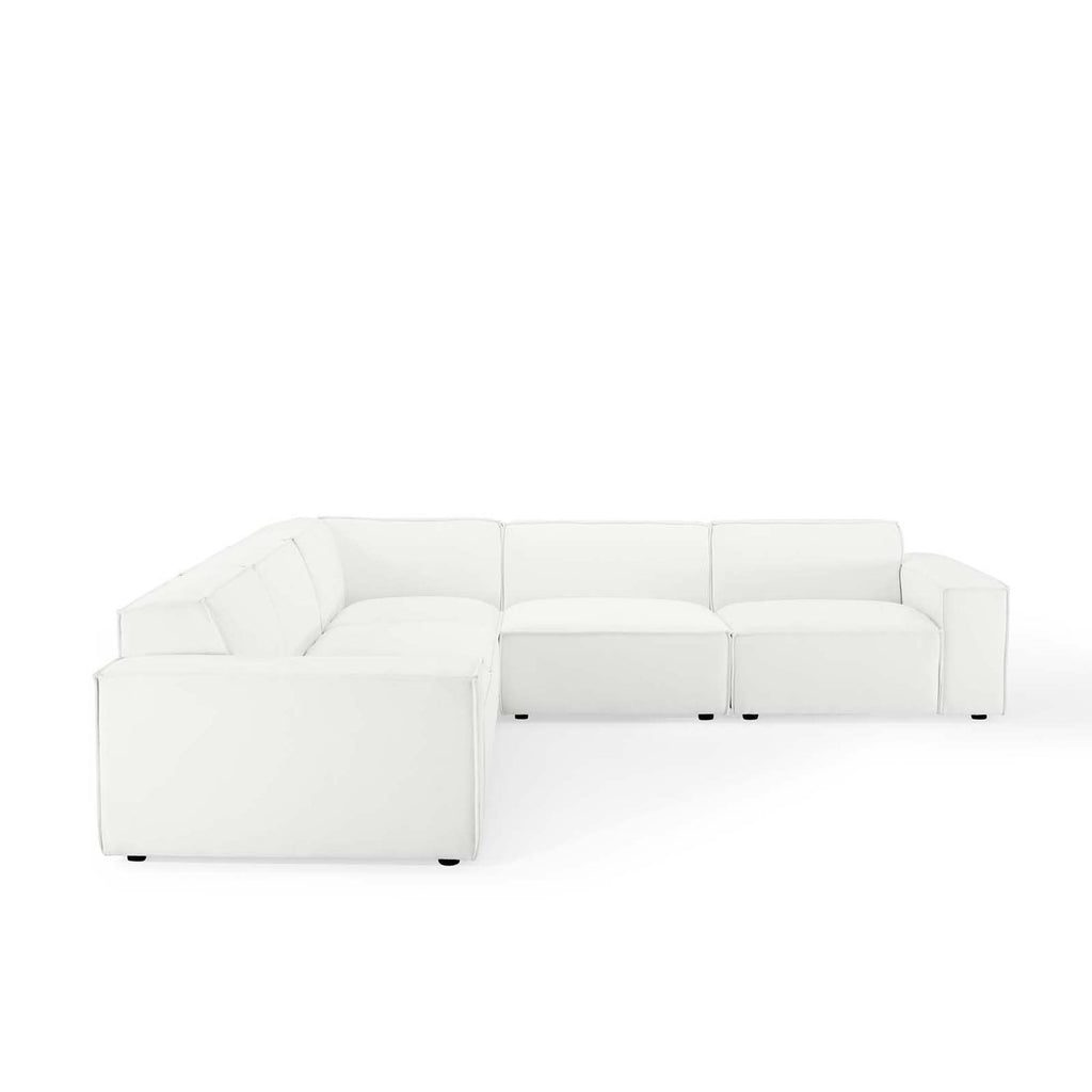 Restore 5-Piece Sectional Sofa - White (Chair, Chair, 2 Armless Chairs, Corner Chair)