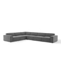 Restore 6-Piece Sectional Sofa - Charcoal (Chair, Chair, 3 Armless Chairs, Corner Chair)