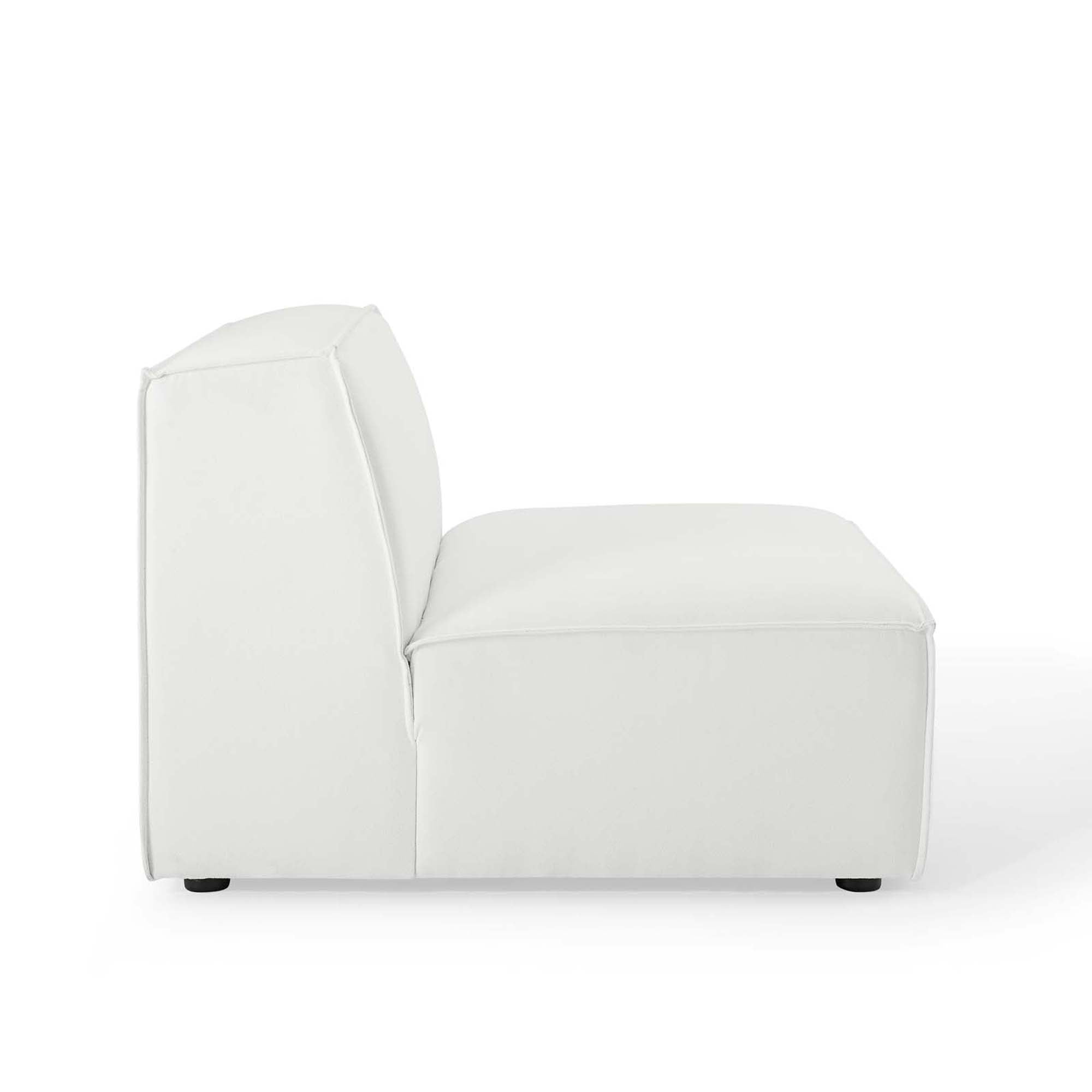 Restore 6-Piece Sectional Sofa - White (Chair, Chair, 3 Armless Chairs, Corner Chair)