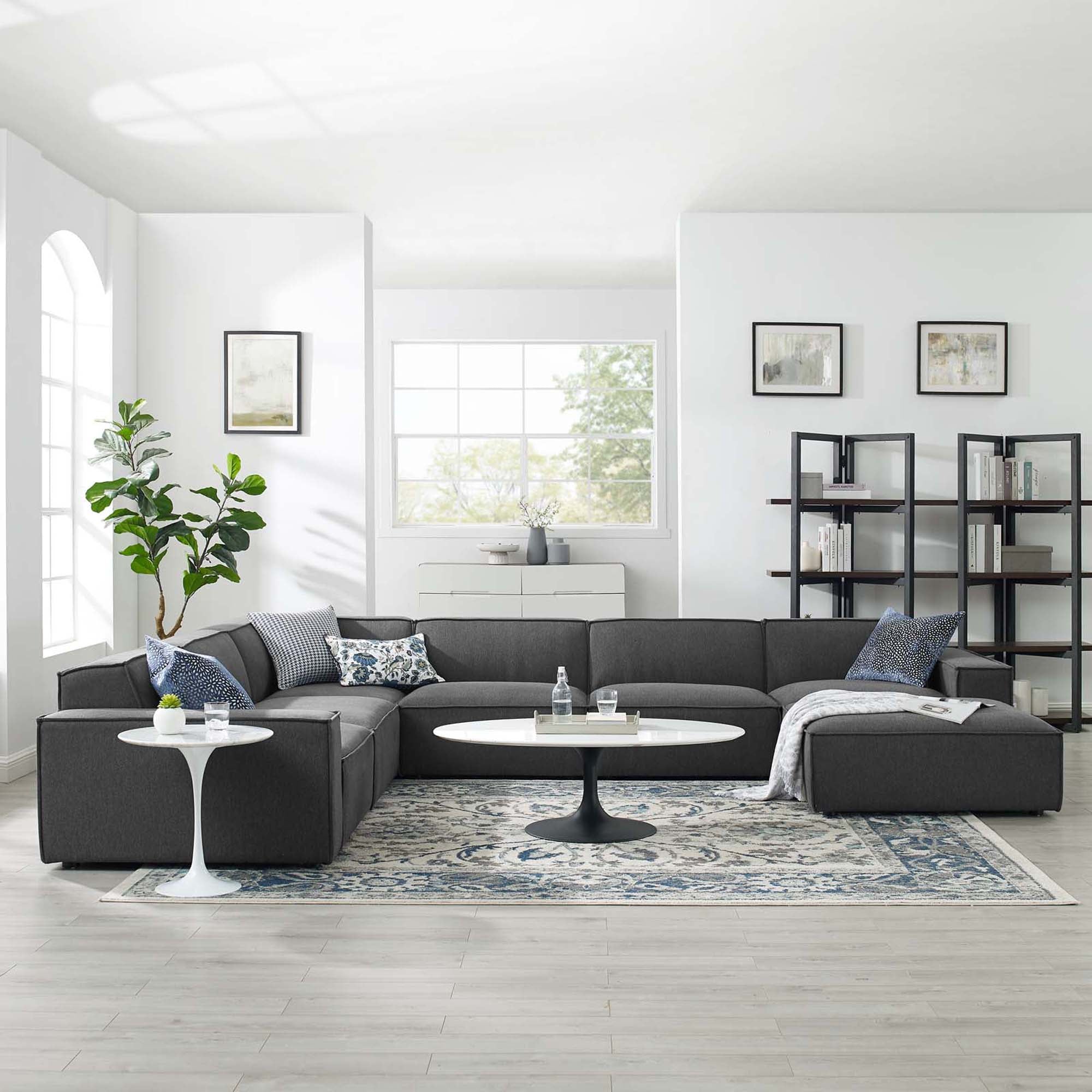 Restore 7-Piece Sectional Sofa - Charcoal