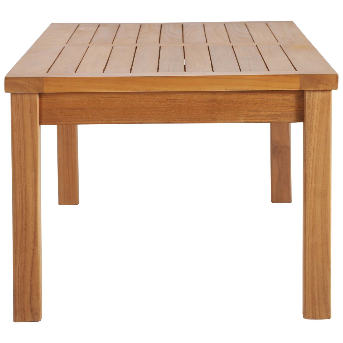 Upland Outdoor Patio Teak Wood Coffee Table - Natural