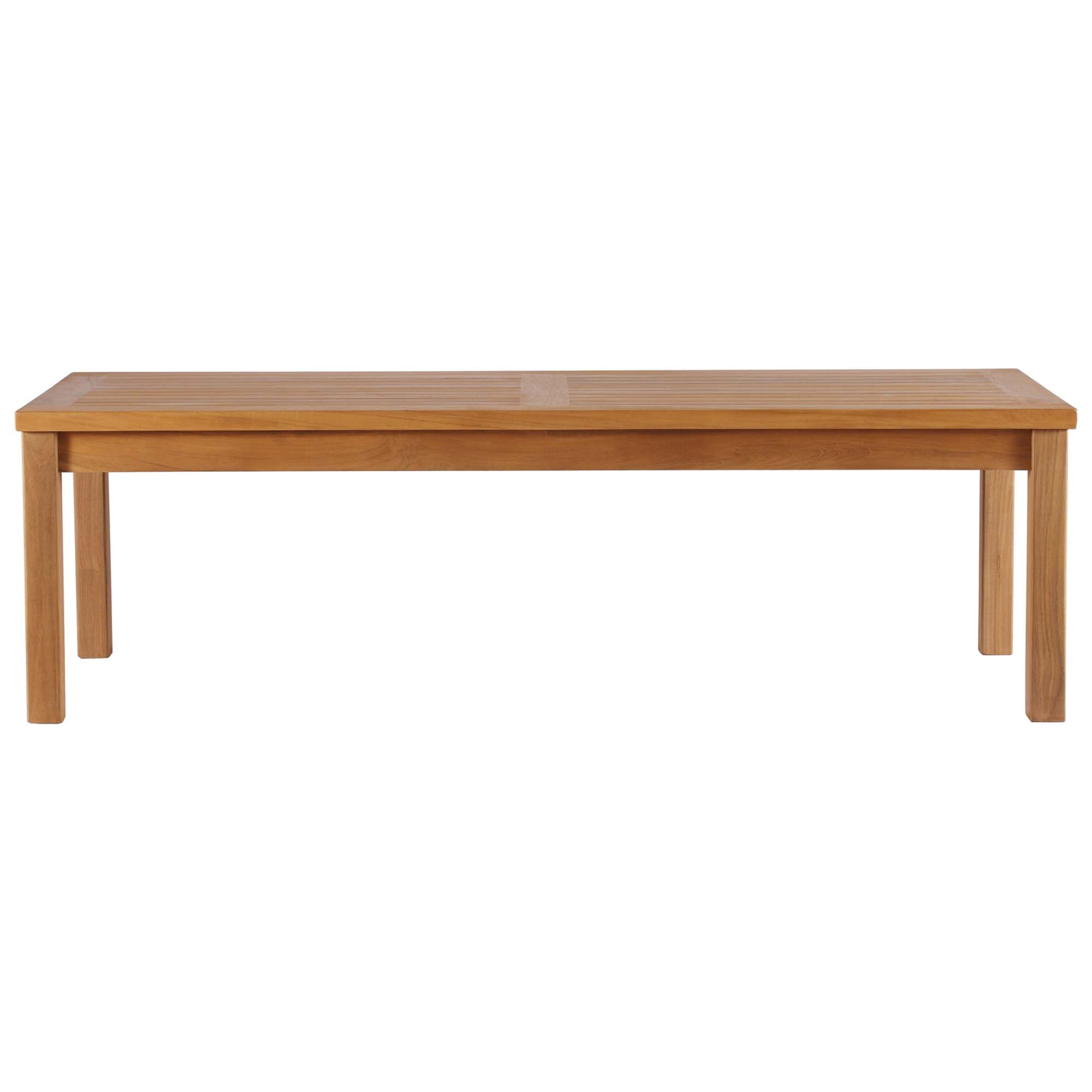 Upland Outdoor Patio Teak Wood Coffee Table - Natural