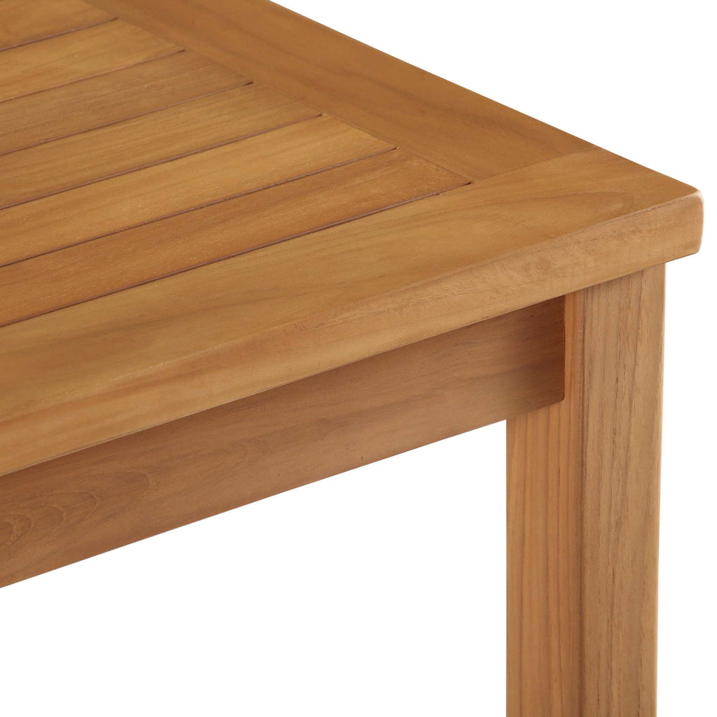 Upland Outdoor Patio Teak Wood Coffee Table - Natural