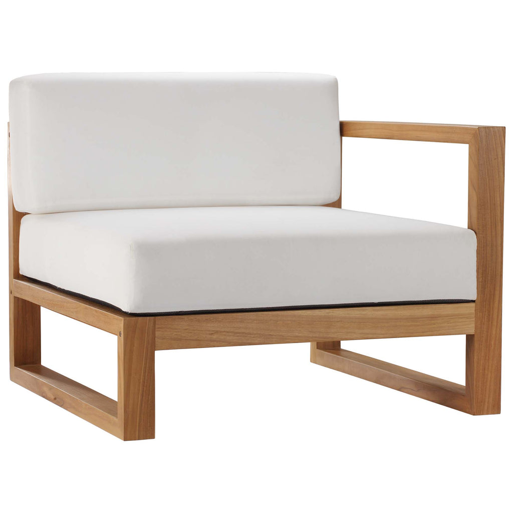 Upland Outdoor Patio Right-Arm Chair - Natural White