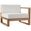 Upland Outdoor Patio Right-Arm Chair - Natural White