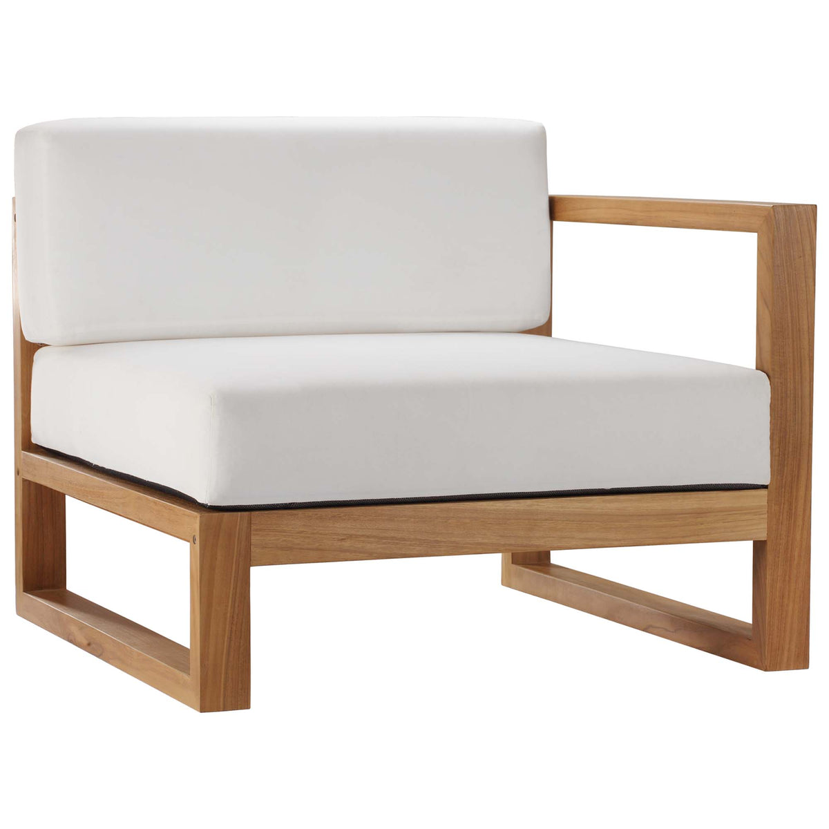 Upland Outdoor Patio Right-Arm Chair - Natural White