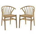 Flourish Spindle Wood Dining Side Chair Set of 2 - Natural