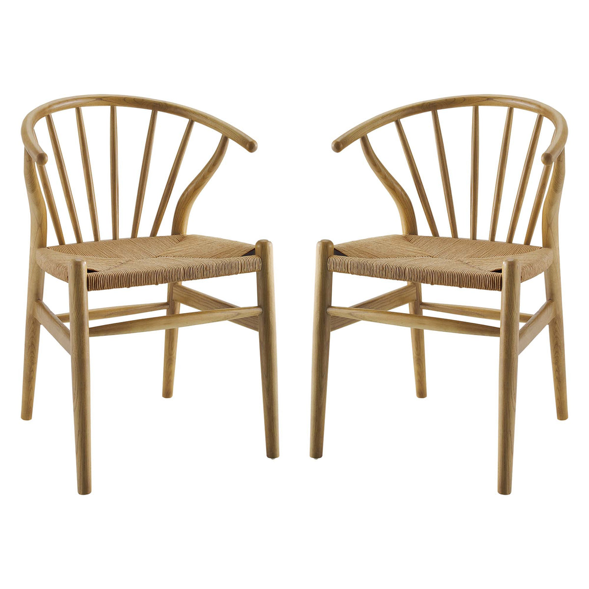 Flourish Spindle Wood Dining Side Chair Set of 2 - Natural