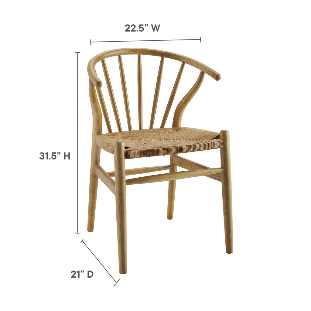 Flourish Spindle Wood Dining Side Chair Set of 2 - Natural
