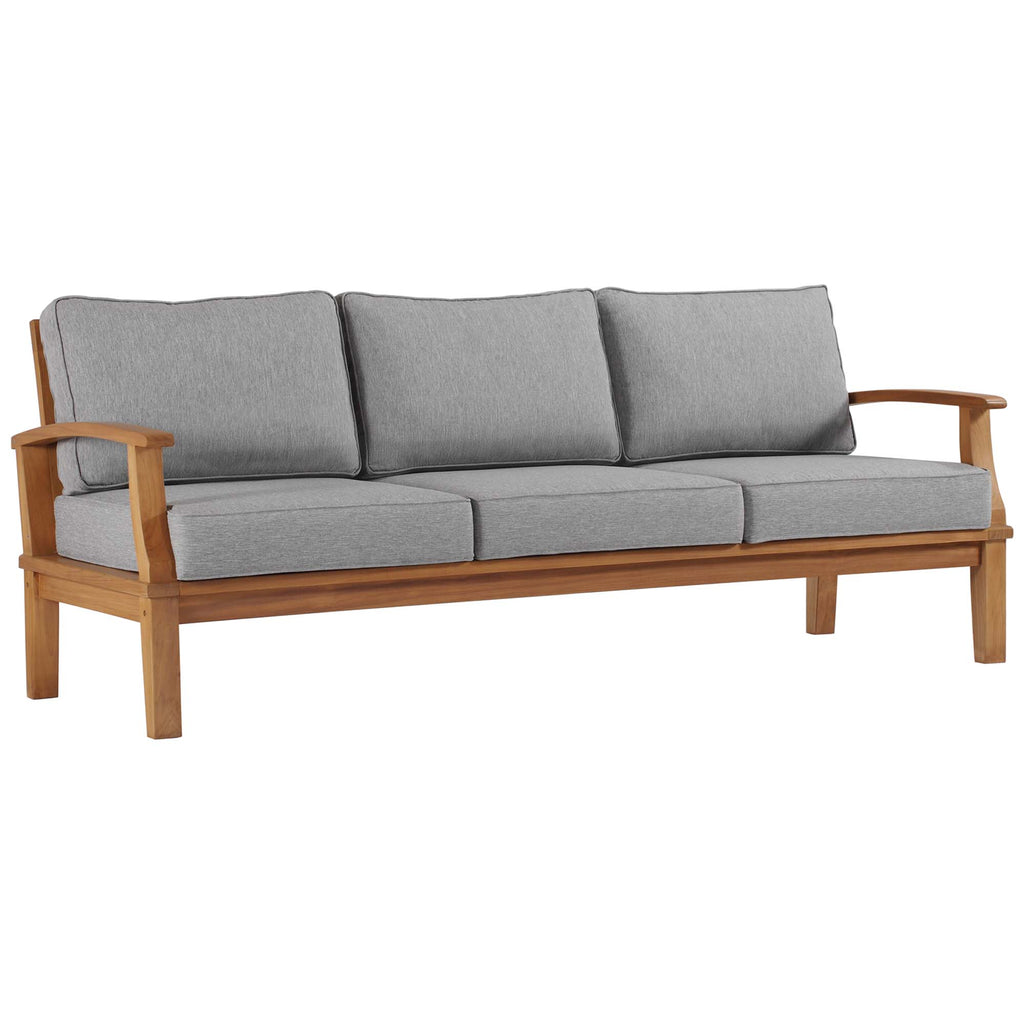 Marina Outdoor Patio Teak Sofa - Natural Gray