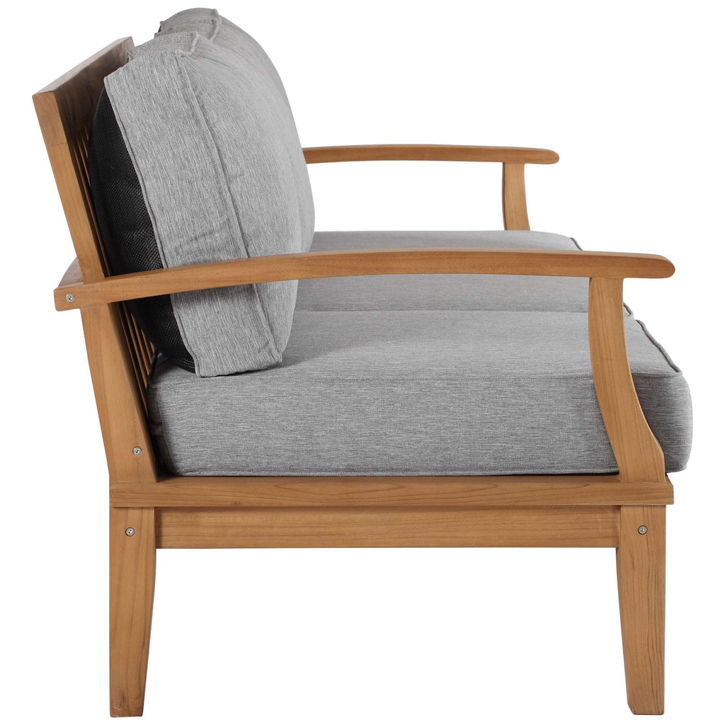 Marina Outdoor Patio Teak Sofa - Natural Gray