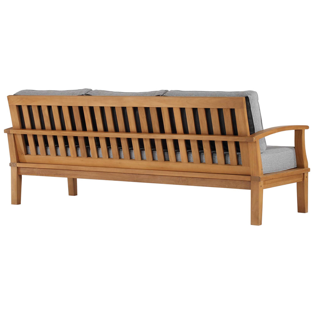 Marina Outdoor Patio Teak Sofa - Natural Gray