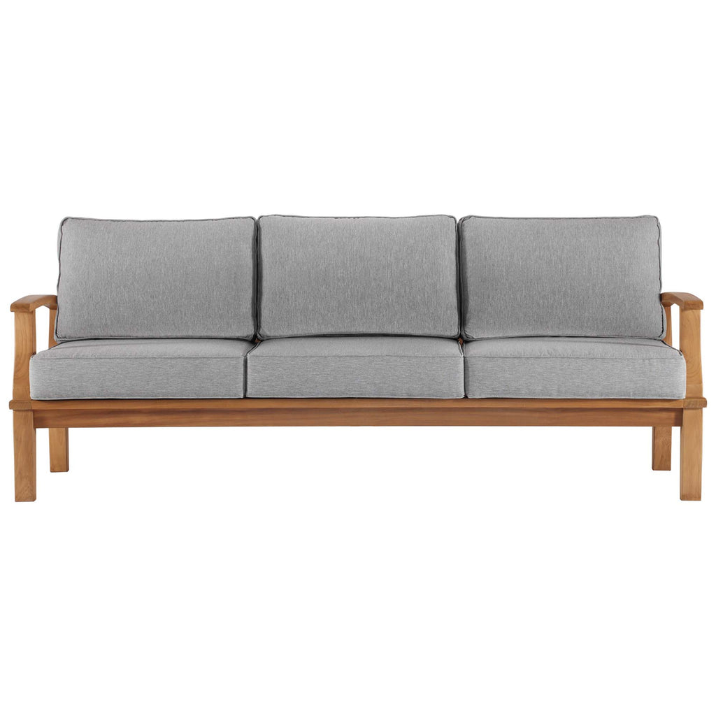 Marina Outdoor Patio Teak Sofa - Natural Gray