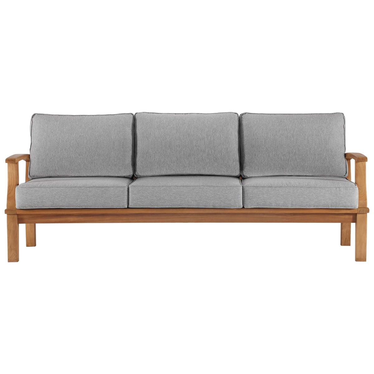 Marina Outdoor Patio Teak Sofa - Natural Gray